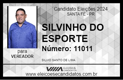 Candidato SILVINHO DO ESPORTE 2024 - SANTA FÉ - Eleições