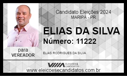 Candidato ELIAS DA SILVA 2024 - MARIPÁ - Eleições