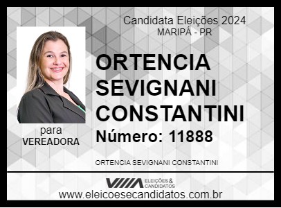 Candidato ORTENCIA SEVIGNANI CONSTANTINI 2024 - MARIPÁ - Eleições