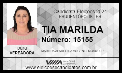 Candidato TIA MARILDA 2024 - PRUDENTÓPOLIS - Eleições