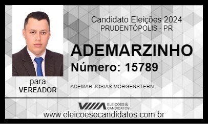 Candidato ADEMARZINHO 2024 - PRUDENTÓPOLIS - Eleições