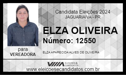 Candidato ELZA OLIVEIRA 2024 - JAGUARIAÍVA - Eleições