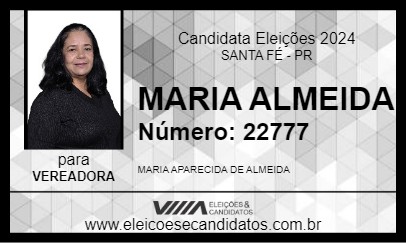 Candidato MARIA ALMEIDA 2024 - SANTA FÉ - Eleições