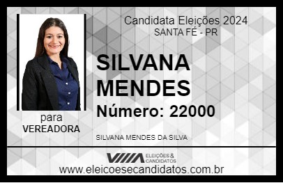 Candidato SILVANA MENDES 2024 - SANTA FÉ - Eleições