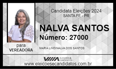 Candidato NALVA SANTOS 2024 - SANTA FÉ - Eleições