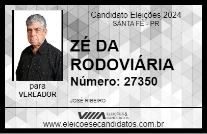 Candidato ZÉ DA RODOVIÁRIA 2024 - SANTA FÉ - Eleições