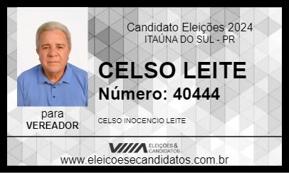 Candidato CELSO LEITE 2024 - ITAÚNA DO SUL - Eleições