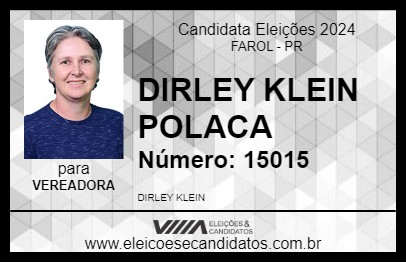 Candidato DIRLEY KLEIN POLACA 2024 - FAROL - Eleições