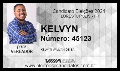 Candidato KELVYN WILLIAN 2024 - FLORESTÓPOLIS - Eleições