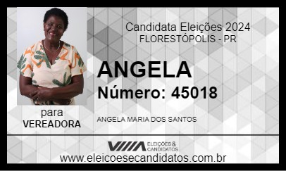 Candidato ANGELA MARIA 2024 - FLORESTÓPOLIS - Eleições