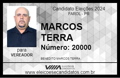 Candidato MARCOS TERRA 2024 - FAROL - Eleições