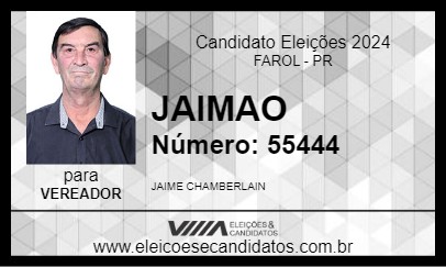 Candidato JAIMAO 2024 - FAROL - Eleições