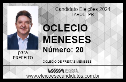 Candidato OCLECIO MENESES 2024 - FAROL - Eleições