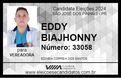 Candidato EDDY BIAJHONNY 2024 - SÃO JOSÉ DOS PINHAIS - Eleições