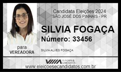 Candidato SILVIA FOGAÇA 2024 - SÃO JOSÉ DOS PINHAIS - Eleições