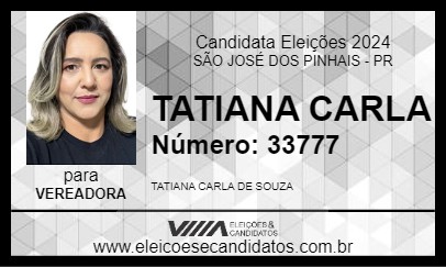 Candidato TATIANA CARLA 2024 - SÃO JOSÉ DOS PINHAIS - Eleições