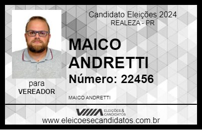 Candidato MAICO ANDRETTI 2024 - REALEZA - Eleições