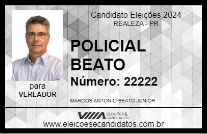 Candidato POLICIAL BEATO 2024 - REALEZA - Eleições