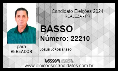 Candidato BASSO 2024 - REALEZA - Eleições