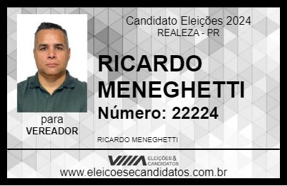 Candidato RICARDO MENEGHETTI 2024 - REALEZA - Eleições