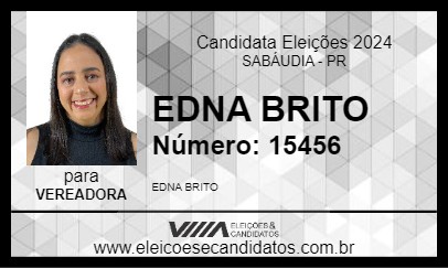 Candidato EDNA BRITO 2024 - SABÁUDIA - Eleições