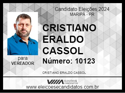 Candidato CRISTIANO ERALDO CASSOL 2024 - MARIPÁ - Eleições