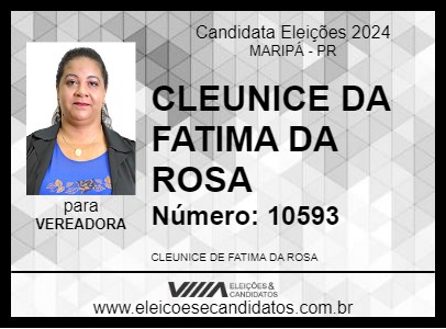 Candidato CLEUNICE DA FATIMA DA ROSA 2024 - MARIPÁ - Eleições