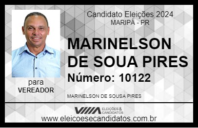 Candidato MARINELSON DE SOUA PIRES 2024 - MARIPÁ - Eleições