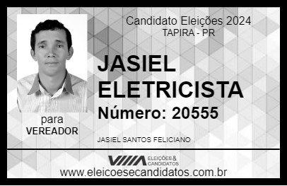 Candidato JASIEL ELETRICISTA 2024 - TAPIRA - Eleições