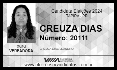 Candidato CREUZA DIAS 2024 - TAPIRA - Eleições