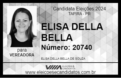 Candidato ELISA DELLA BELLA 2024 - TAPIRA - Eleições