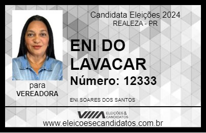 Candidato ENI DO LAVACAR 2024 - REALEZA - Eleições