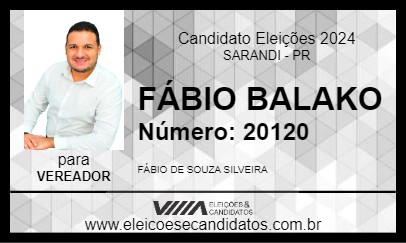 Candidato FÁBIO BALAKO 2024 - SARANDI - Eleições