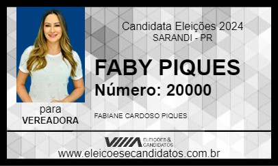 Candidato FABY PIQUES 2024 - SARANDI - Eleições