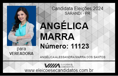 Candidato ANGÉLICA MARRA 2024 - SARANDI - Eleições