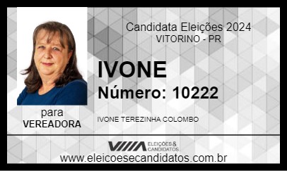 Candidato IVONE 2024 - VITORINO - Eleições