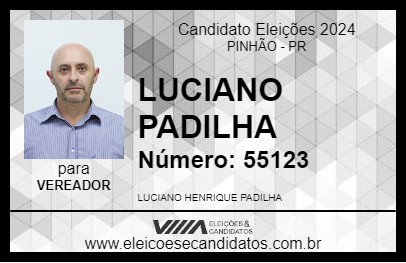 Candidato LUCIANO PADILHA 2024 - PINHÃO - Eleições