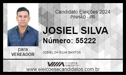 Candidato JOSIEL SILVA 2024 - PINHÃO - Eleições