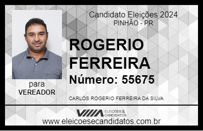 Candidato ROGERIO FERREIRA 2024 - PINHÃO - Eleições