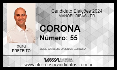 Candidato CORONA 2024 - MANOEL RIBAS - Eleições