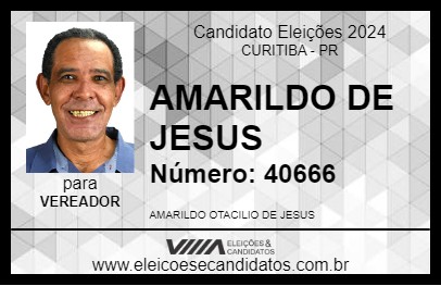 Candidato AMARILDO DE JESUS 2024 - CURITIBA - Eleições