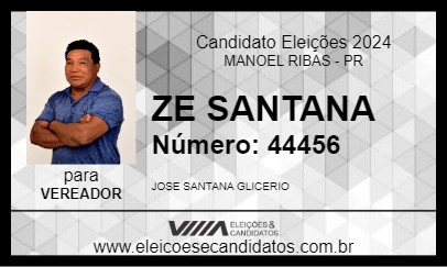 Candidato ZE SANTANA 2024 - MANOEL RIBAS - Eleições