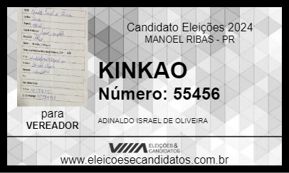 Candidato KINKAO 2024 - MANOEL RIBAS - Eleições