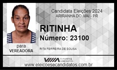 Candidato RITINHA 2024 - ARIRANHA DO IVAÍ - Eleições