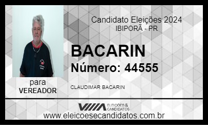 Candidato BACARIN 2024 - IBIPORÃ - Eleições