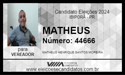 Candidato MATHEUS 2024 - IBIPORÃ - Eleições