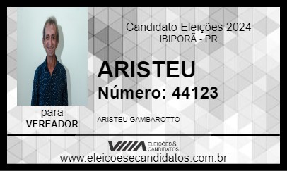 Candidato ARISTEU 2024 - IBIPORÃ - Eleições