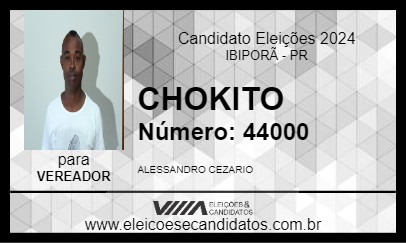 Candidato CHOKITO 2024 - IBIPORÃ - Eleições