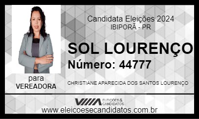 Candidato SOL LOURENÇO 2024 - IBIPORÃ - Eleições