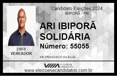 Candidato ARI IBIPORÃ SOLIDÁRIA 2024 - IBIPORÃ - Eleições